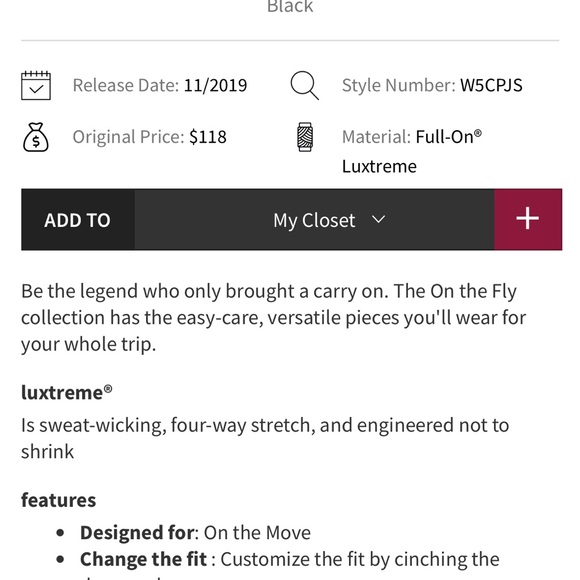 Lululemon on the fly jogger luxtreme black sz 8 - Picture 2 of 9